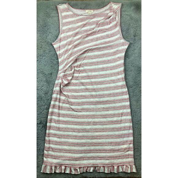 Max studio side-ruched striped sheath dress - Picture 2 of 9